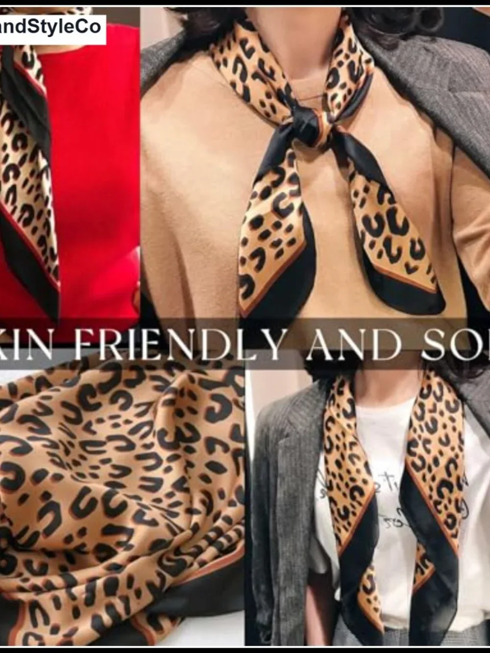Silk Satin Hair Bandana Scarf Lightweight Head Scarf Neck Scarf for Women
